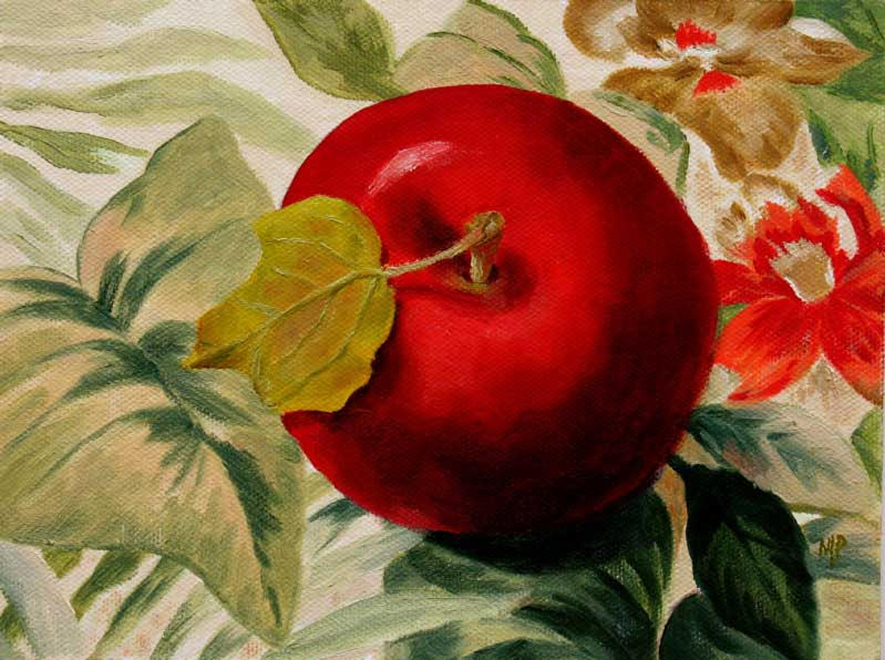 One Big Apple-6" x 8" Oil on Canvas Panel 