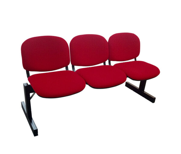 Módulo Vanessa de tres plazas tapizado, sin codera