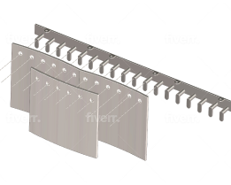 12" Strip Curtain 100% Overlap