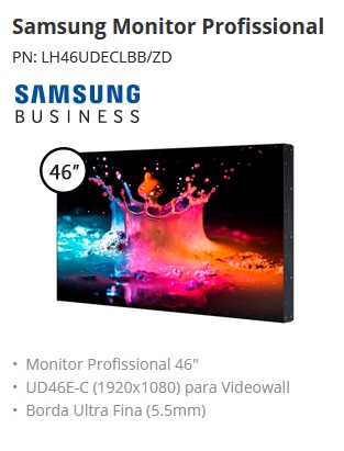 Samsung Monitor Profissional pn lh46udeclbb/zd Samsung Monitor Profissional pn lh46udeclbb/zd