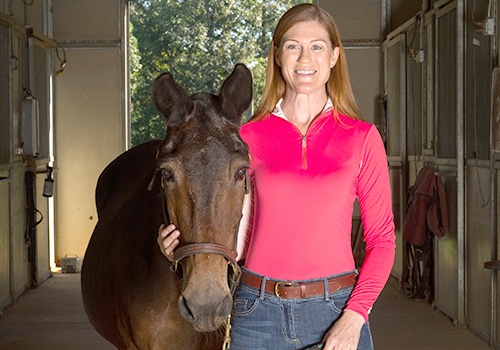 Dr. Truesdale with Brown Horse