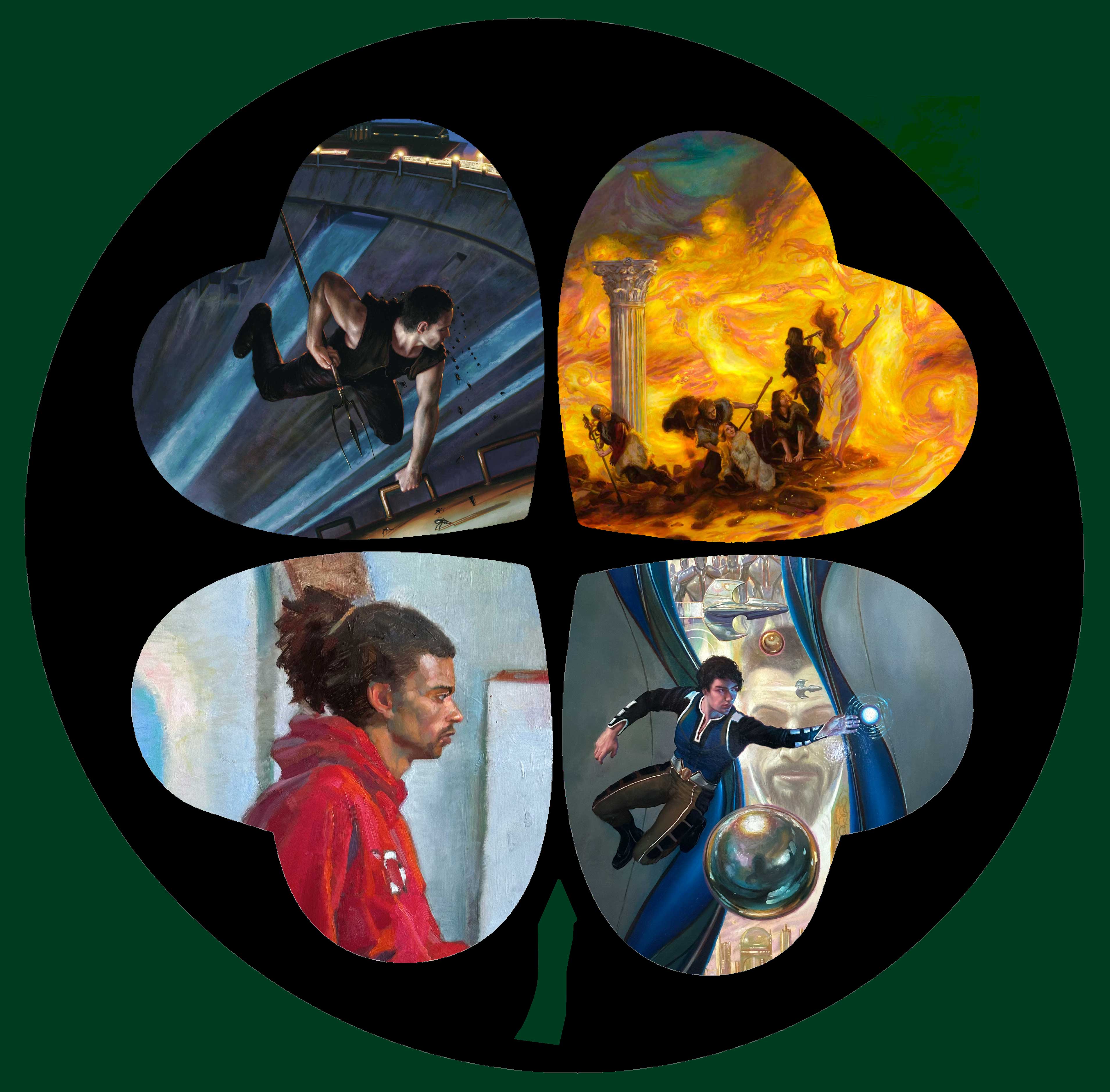 One luck winner will get to pick and take hope an original oil painting- one of these four!