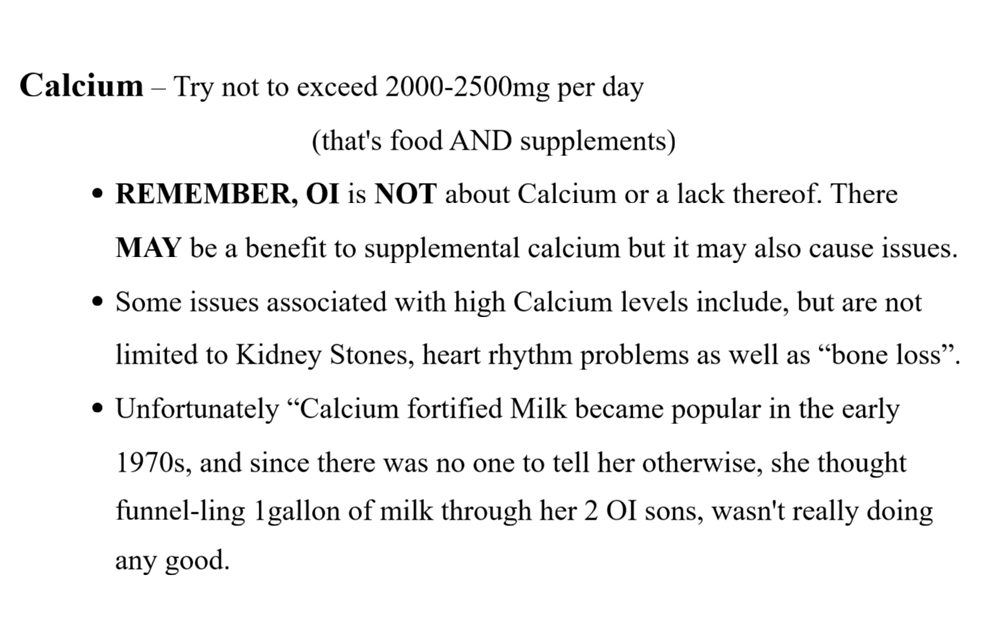 Calcium Limits Calcium Limits