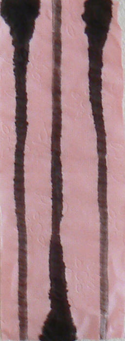 untitled, ink on toilet paper, 25cm X 10cm
