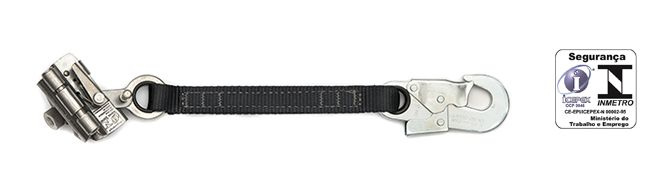 Trava-queda de aço inox p/ corda 12mm 
extensor fita