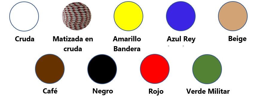 Colores disponibles