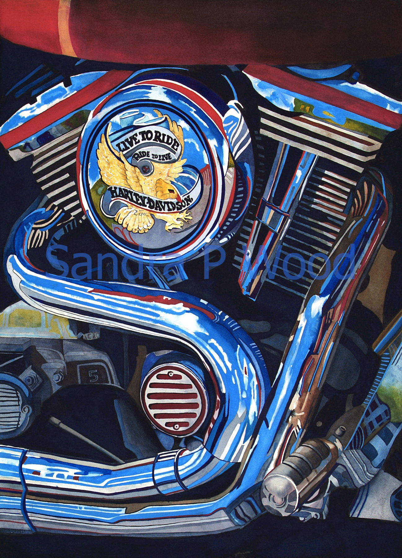 LIVE TO RIDE
(watercolor)

