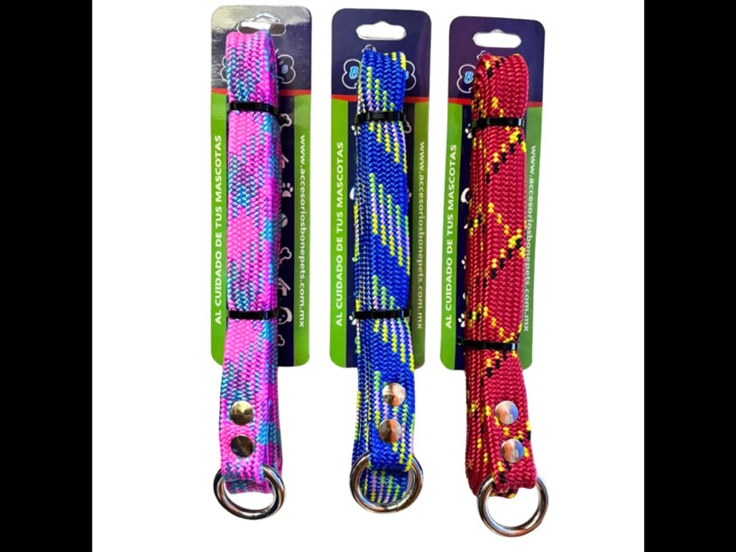 CORREA CON COLLAR DE 
CASTIGO PLANA TEJIDA