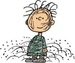 Pig Pen is a good example of how scent particles shed from everyone.  We just can't see them!