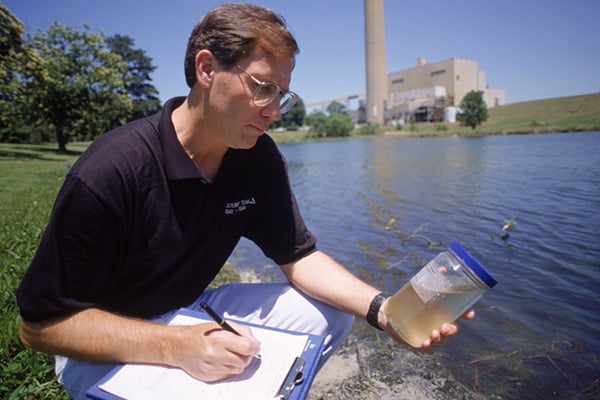 Water Testing Near Industrial Plant