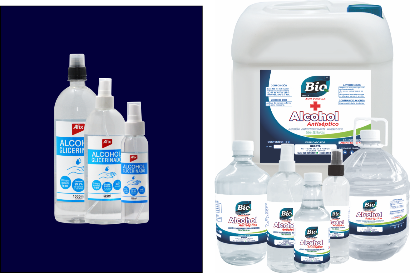 ALCOHOL GLICERINADO Y ANTISÉPTICO