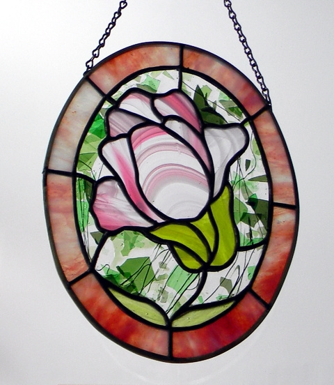 "Flower"
by Nataliya Guchenia
Glass Size - 10"H X 7 1/2"W
$150.00