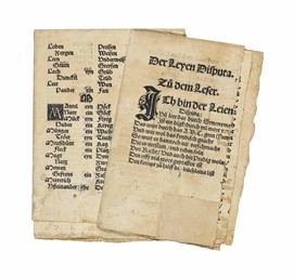                      Der Leyen Disputa, c1520 pages