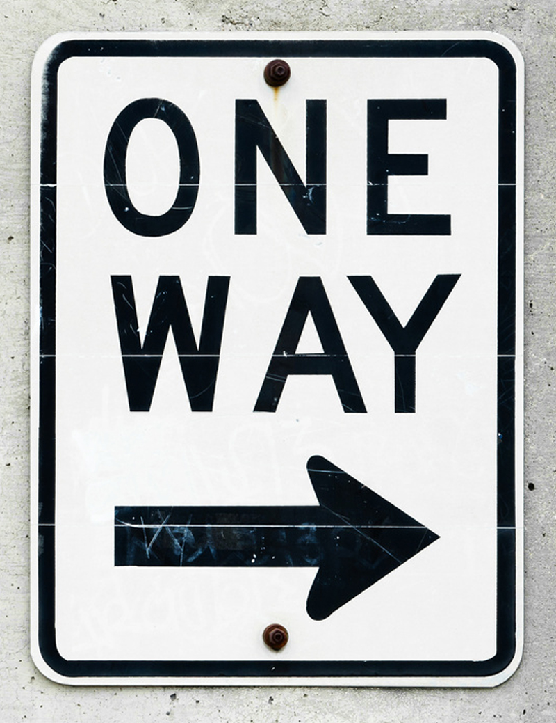 One way sign||||