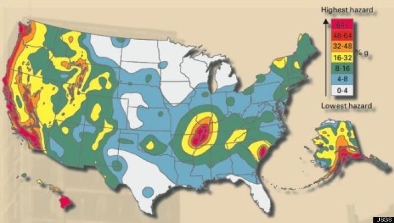 U. S. Seismic Hazards Can Be Detected by E.M. Activity