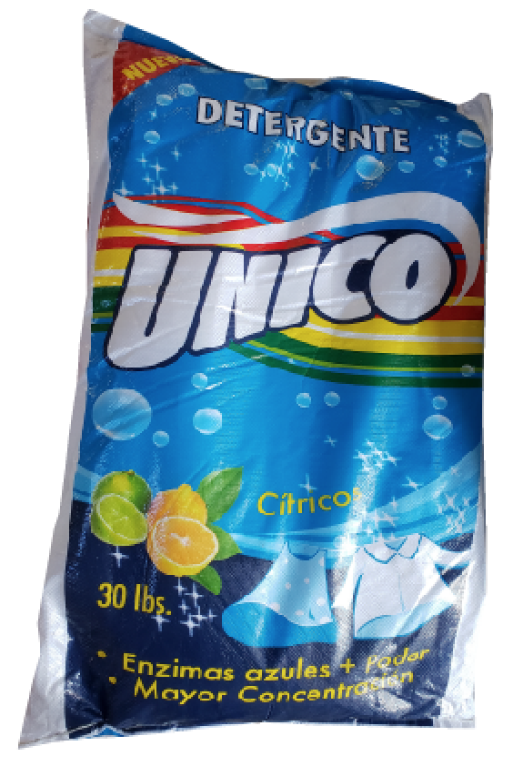 Detergente Unico 30 lbs (Cítrico y Floral) y 3/10 lbs
Código: 10791 y 11804 
1764