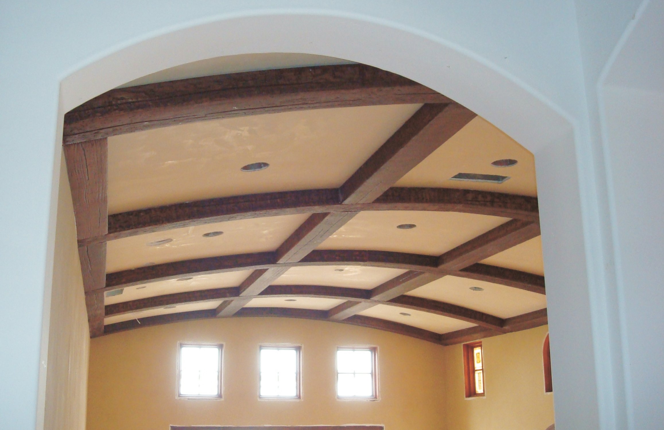 Arched Faux Wood Beams