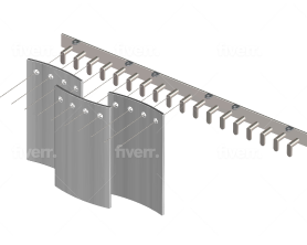 8" Strip Curtain 50% Overlap