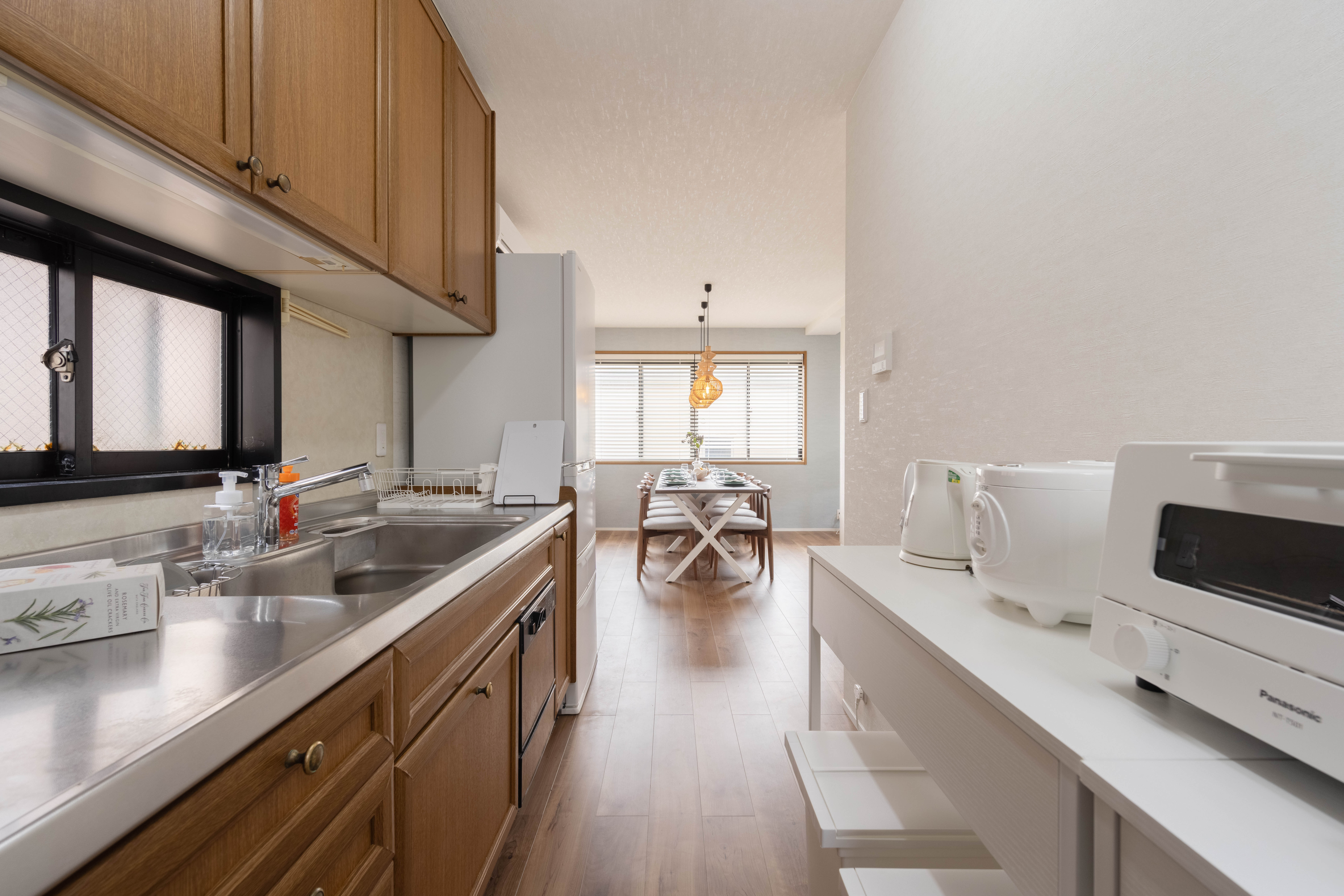 Kitchen overlooks Dining Room for easy access