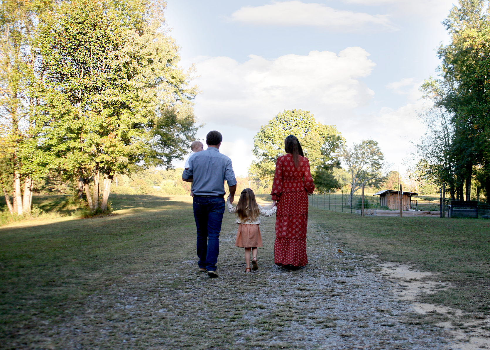 Family walking together