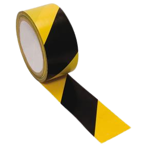 CINTA DELIMITADORA  AMARILLO CON NEGRO 2"