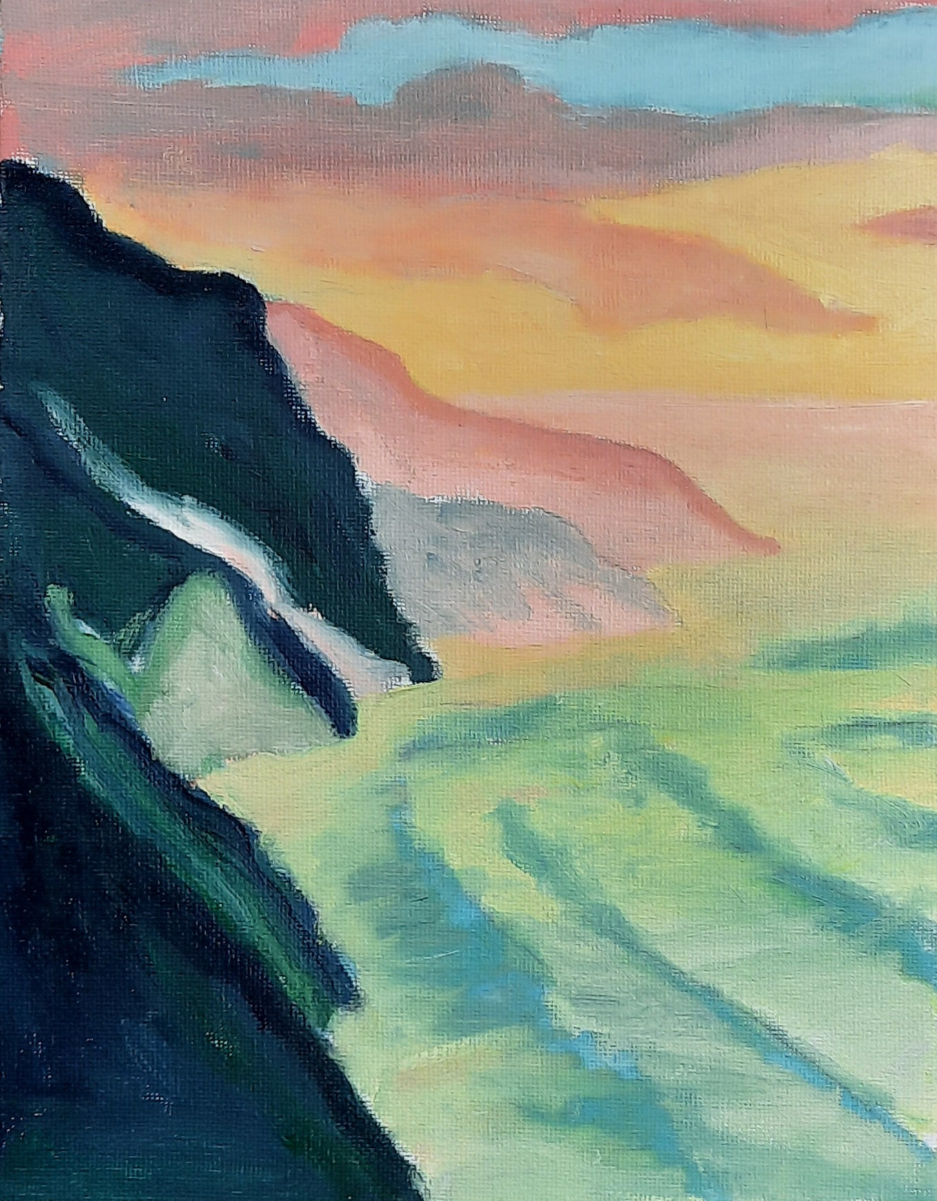 Op-106 PACIFIC SUNSET 10X8 oil on Canvas 2024