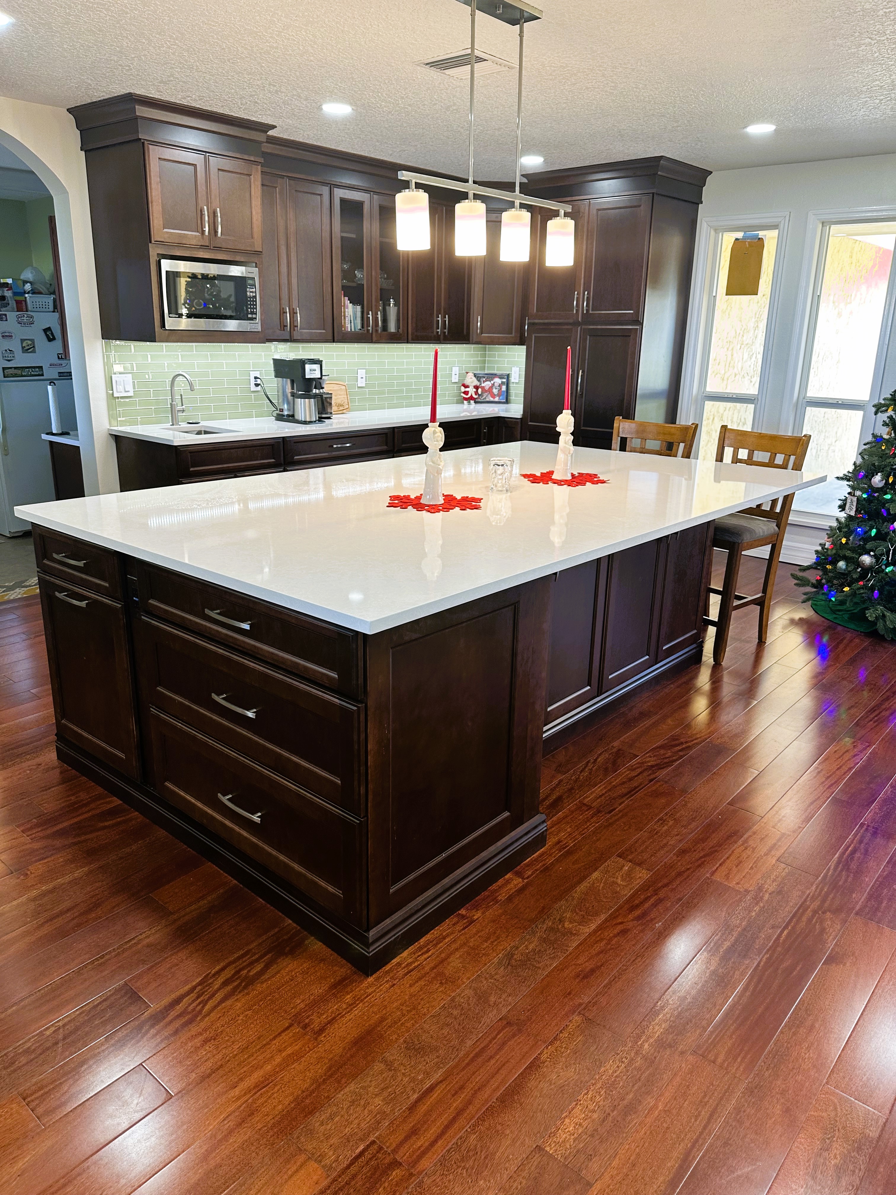 Massive Island with ample storage and seating for the family.
