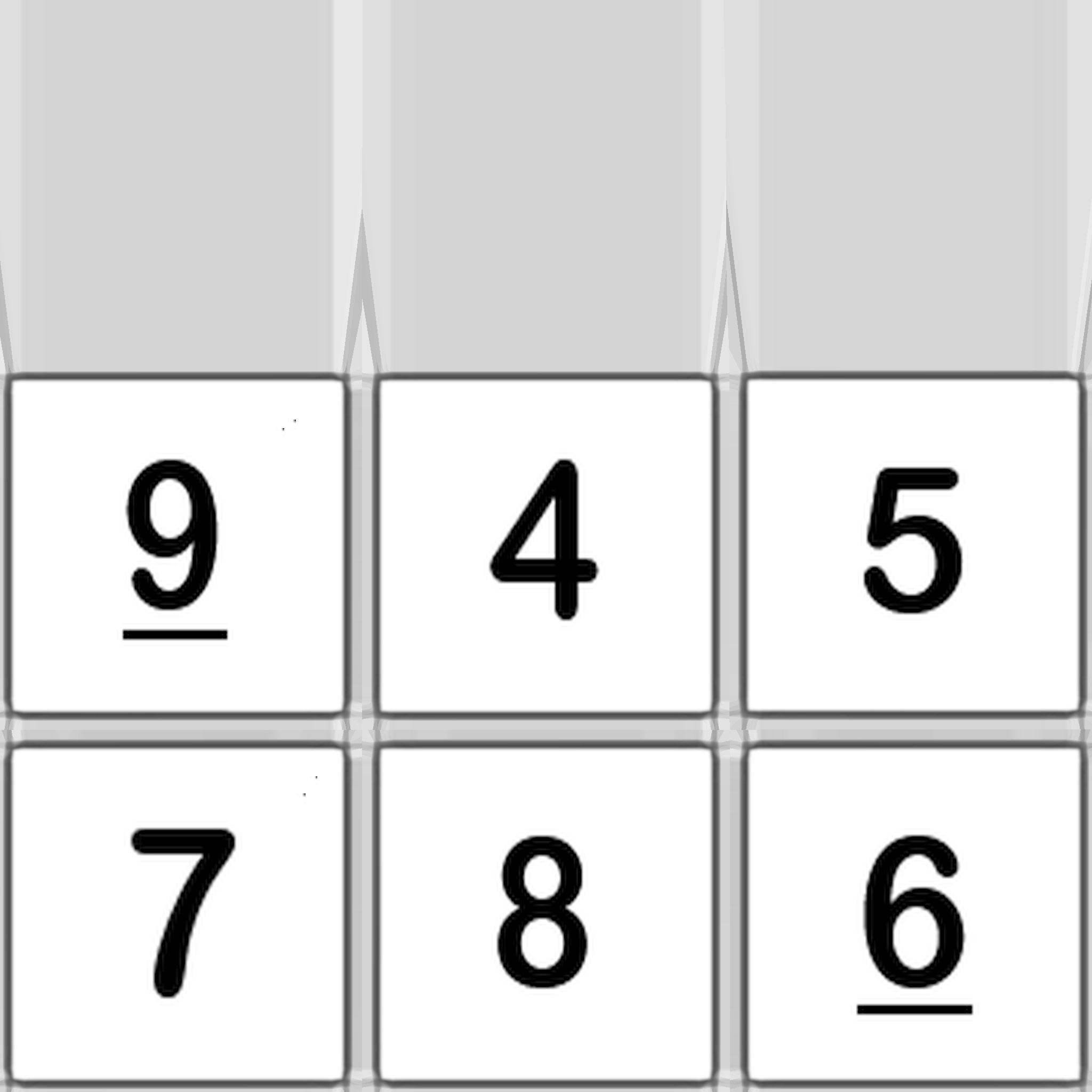 D6 with 4 through 9