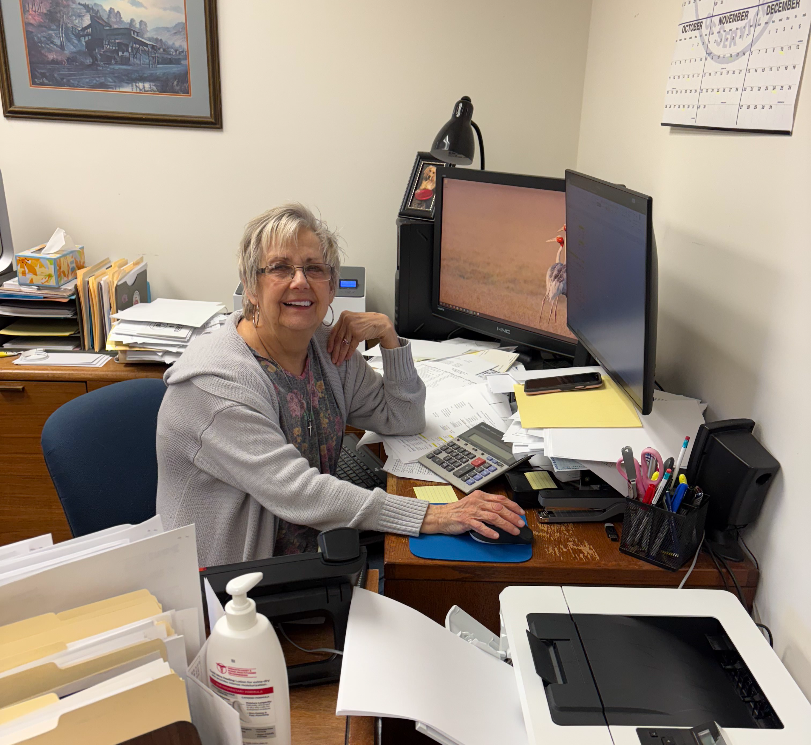 A civil engineering firm and mining engineering firm's support staff at work in the office in eastern Kentucky, serving clients across Kentucky, West Virginia, and Virginia..