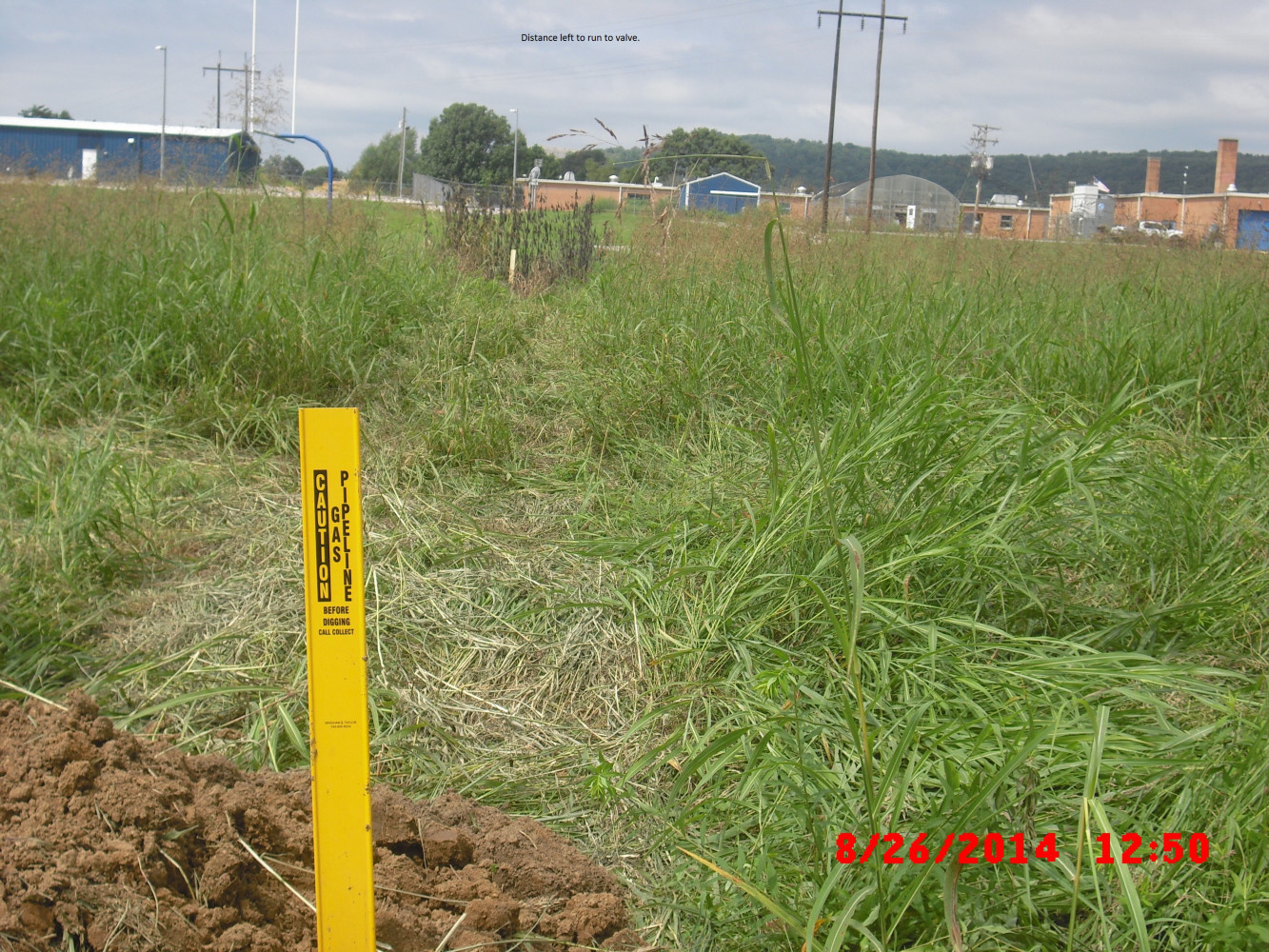 Distance To Run To Existing Valve