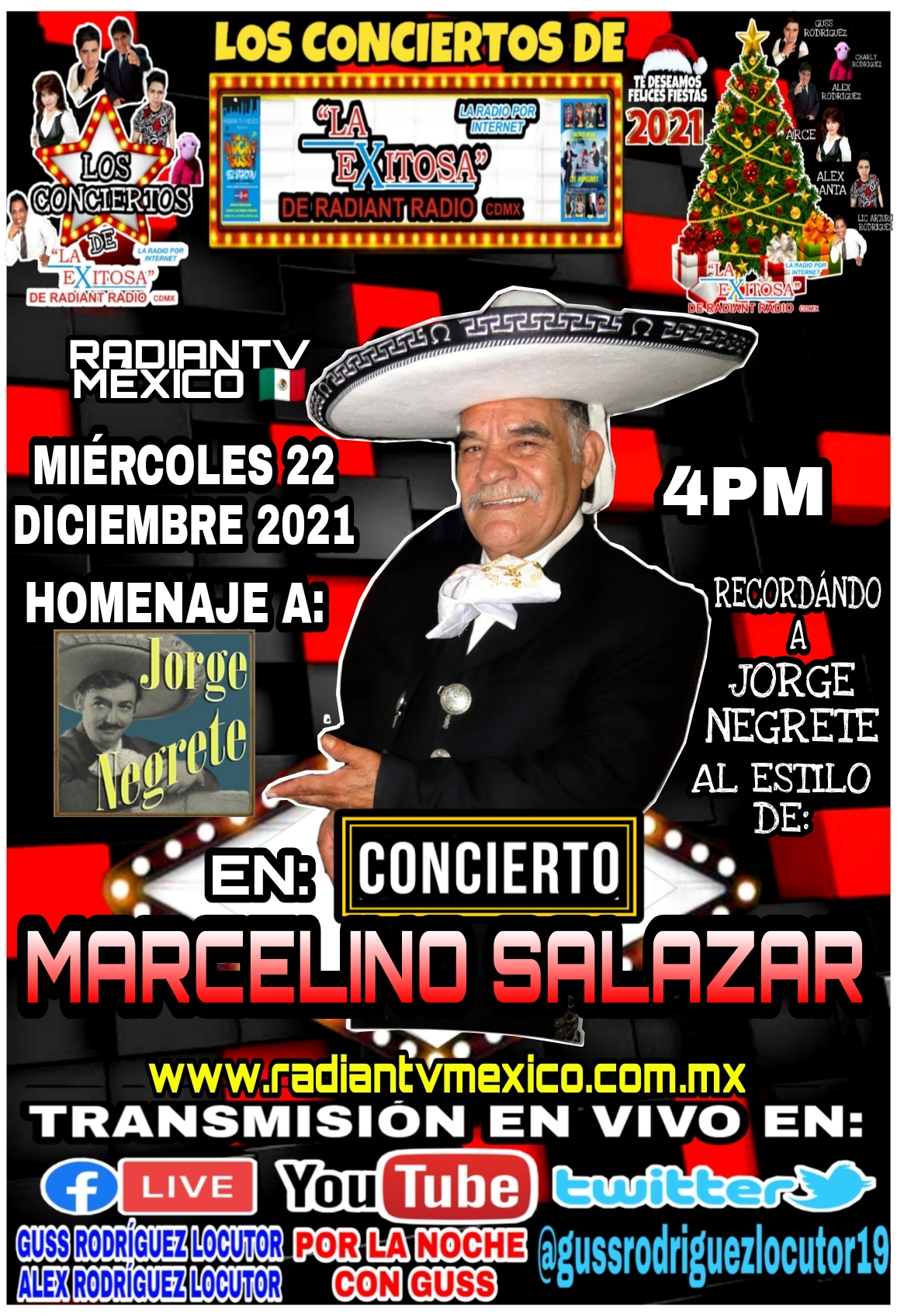 marcelino salazar en concierto de la exitosa de radiantv mexico