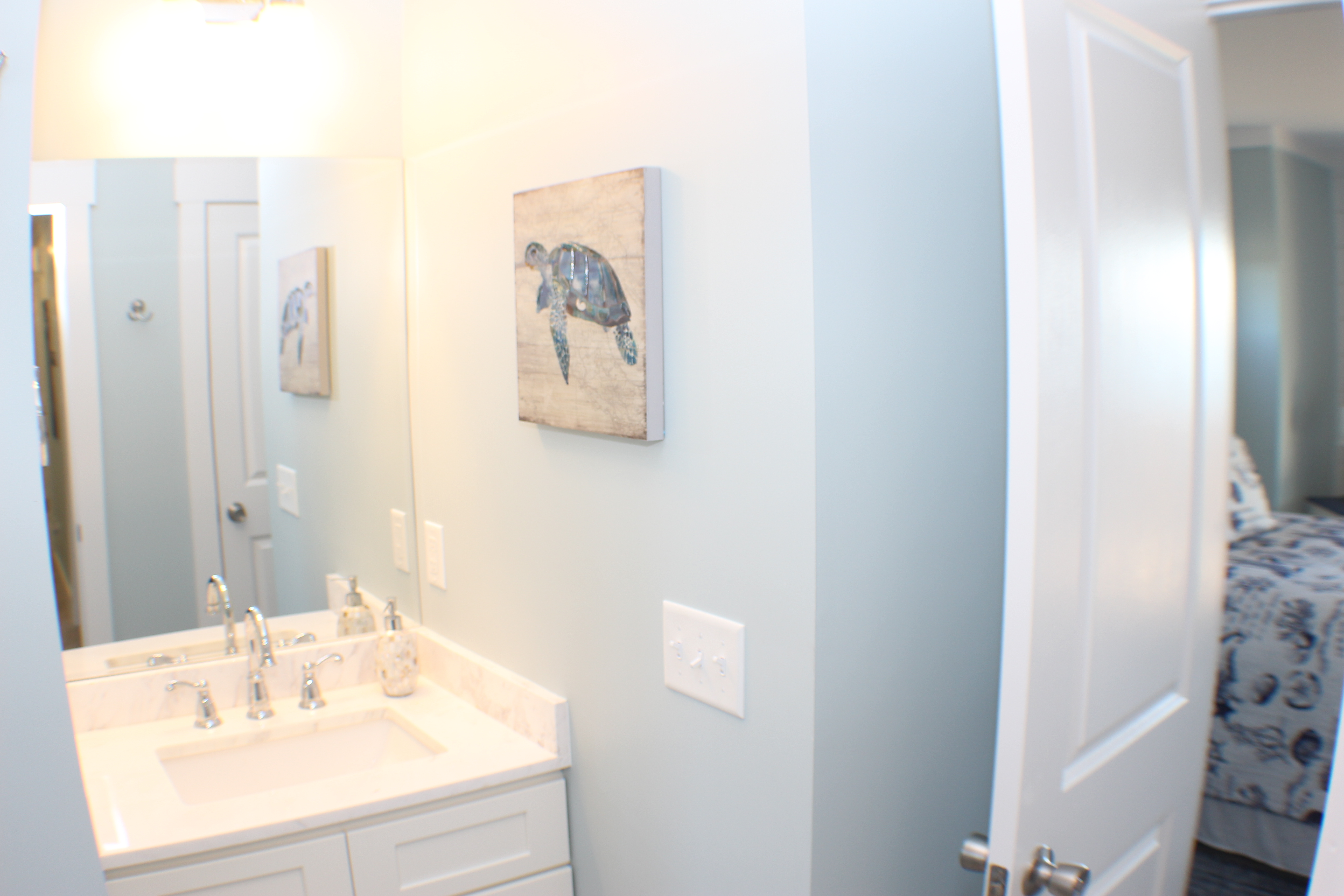 Sink view of the northerly bathroom