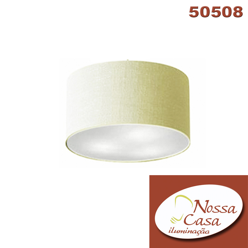 Plafon tecido rami p/ 1 lâmp.