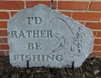 (69A) "Concrete" Memorial Stone
(Fishing) On Easel
$50.00