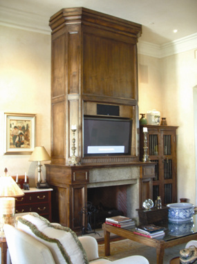 TV Niche Over Fireplace