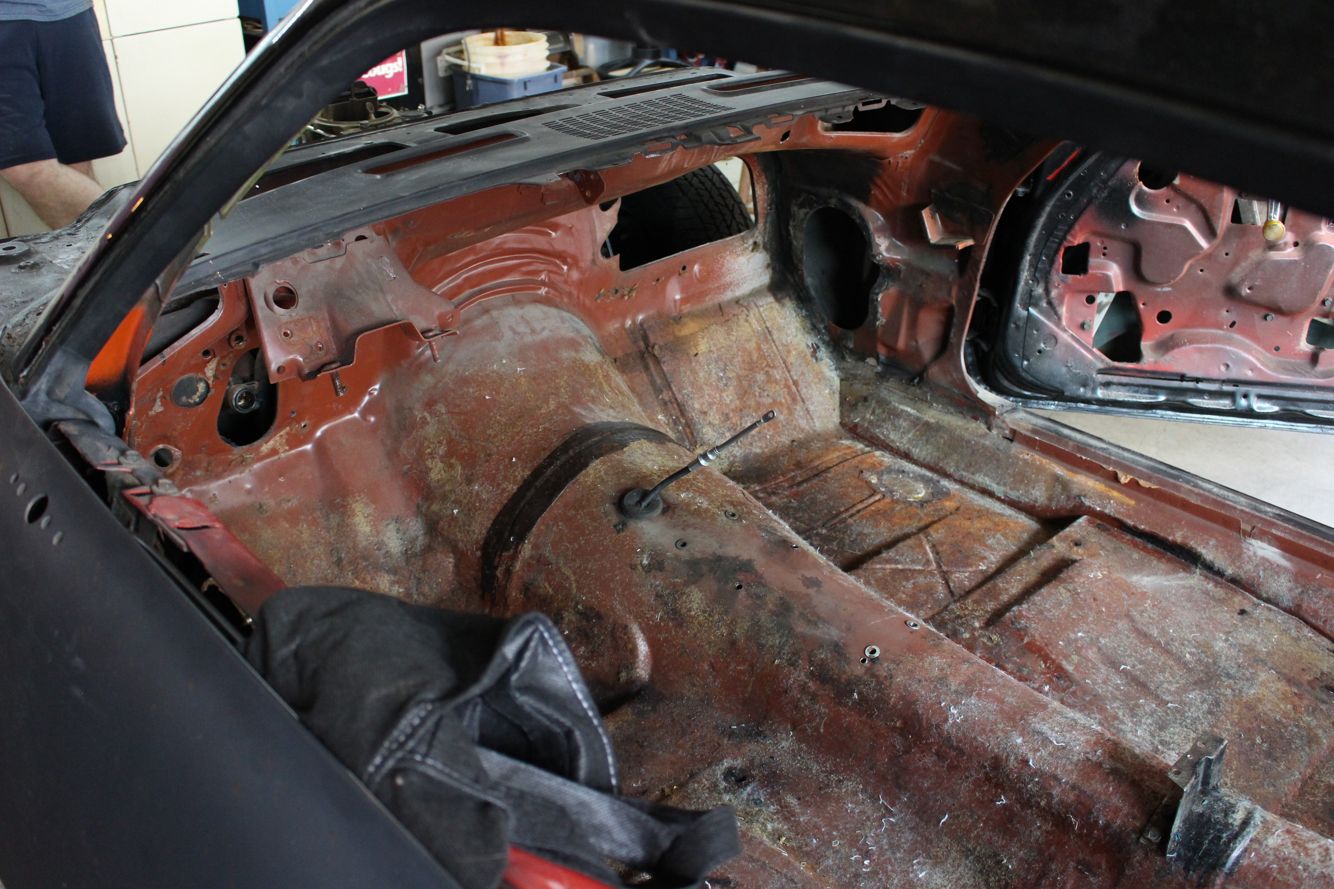 Floorpan was rusty and thin in places