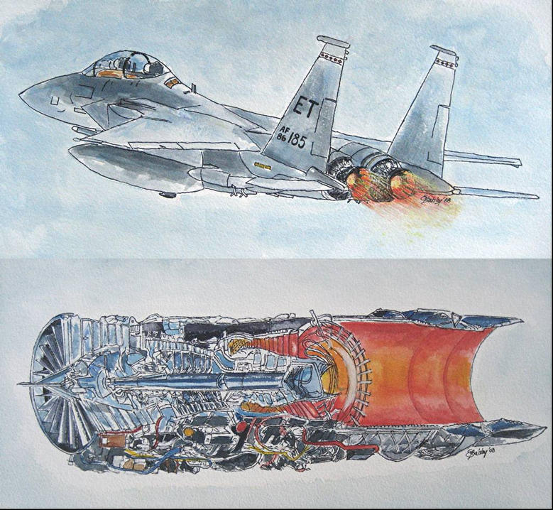 Final Painting - Watercolor & Ink on 300# W/C Paper