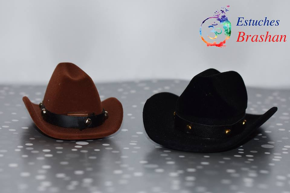 Estuches de terciopelo con forma de Texana en diferentes colores