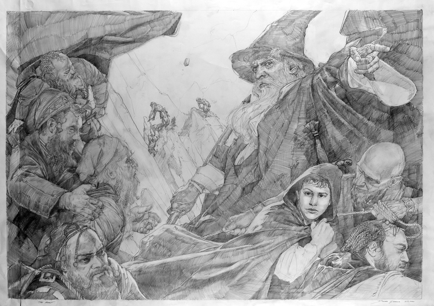 The Hobbit: Expulsion
30" x 40"  Graphite on Paper
2000