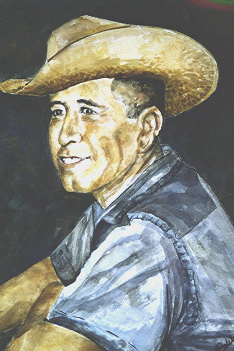 Cowboy (Commission), Watercolor  SOLD