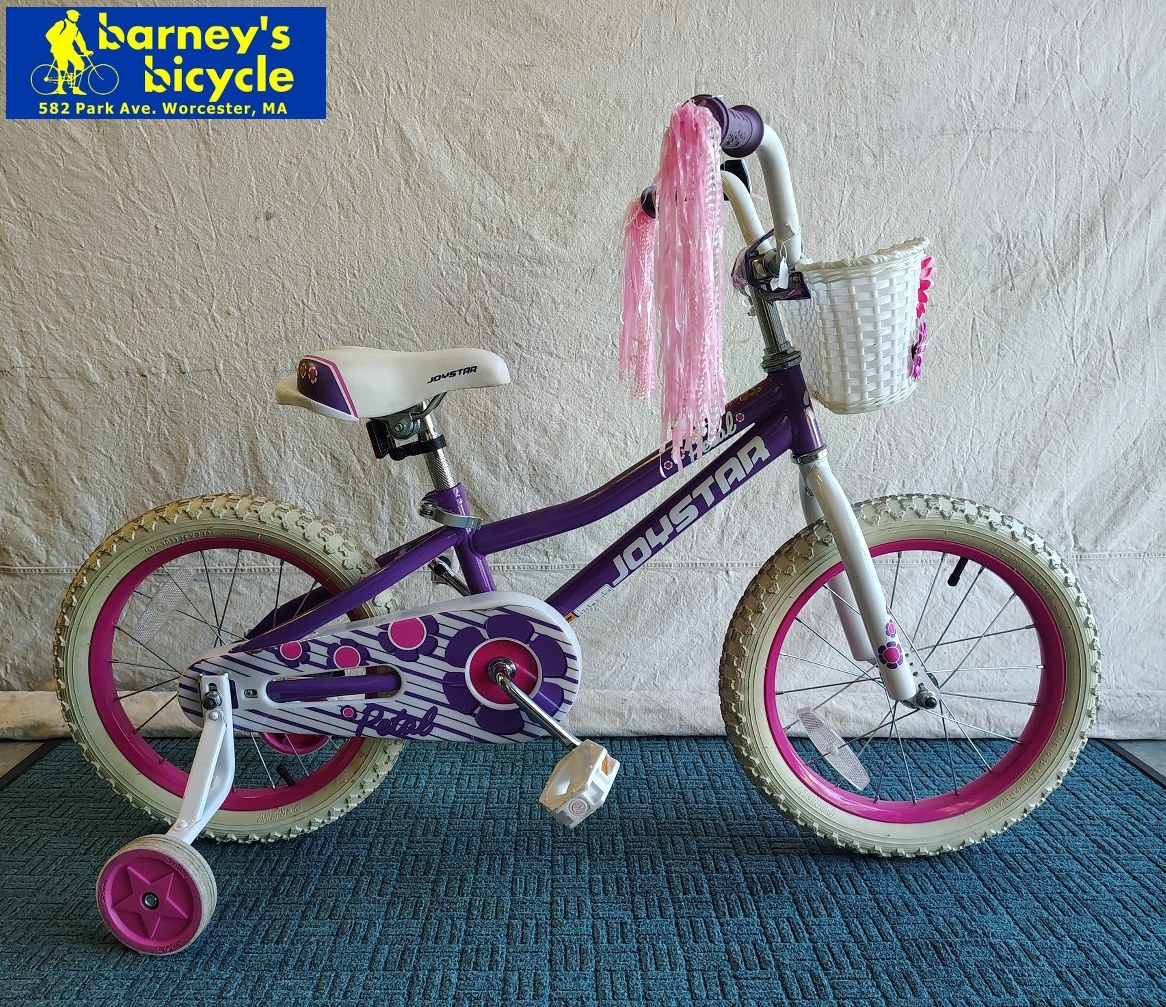 Joystar Petal
Wheel Size: 16"/ Ages 4-6 Speeds: 1spd
Price: $89.00 (Professionally Tuned)