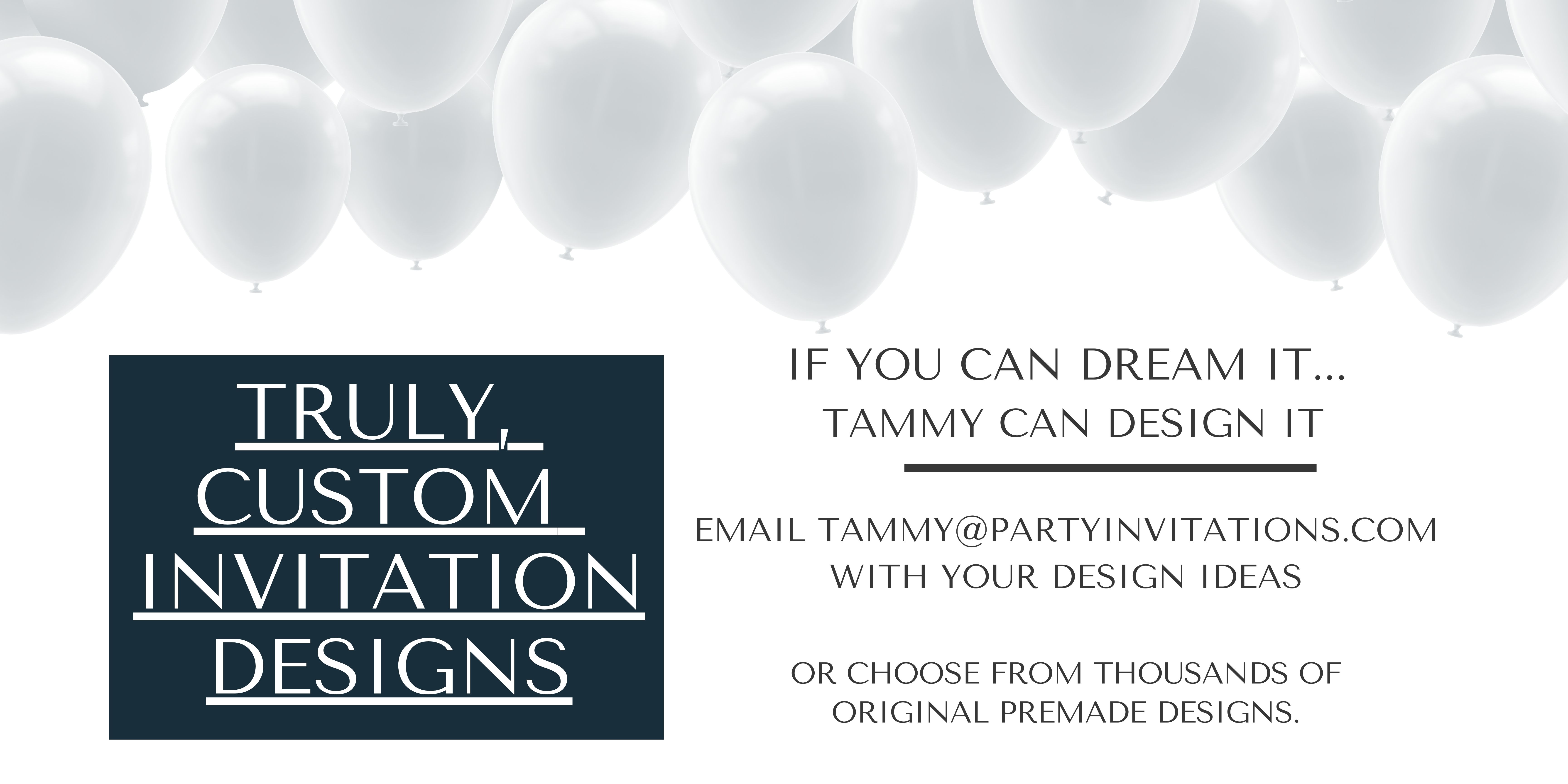 Premade invitations hot sale