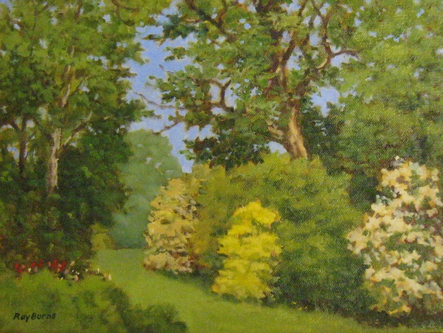 Burns, Arboretum Tree Study, 9x12 Oil