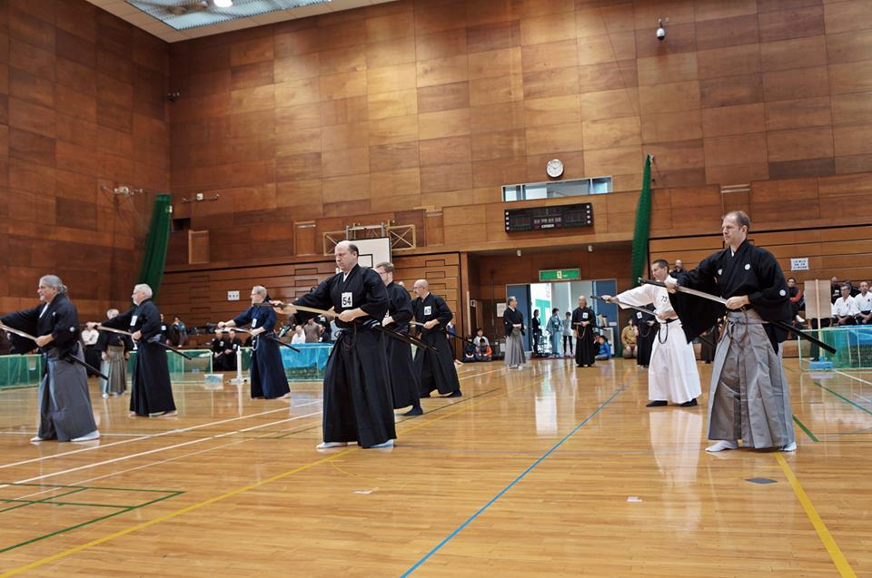 Toyama Ryu embu - participants from Australia, UK, D.C., South Africa, California and Kenshinkan Dojo.