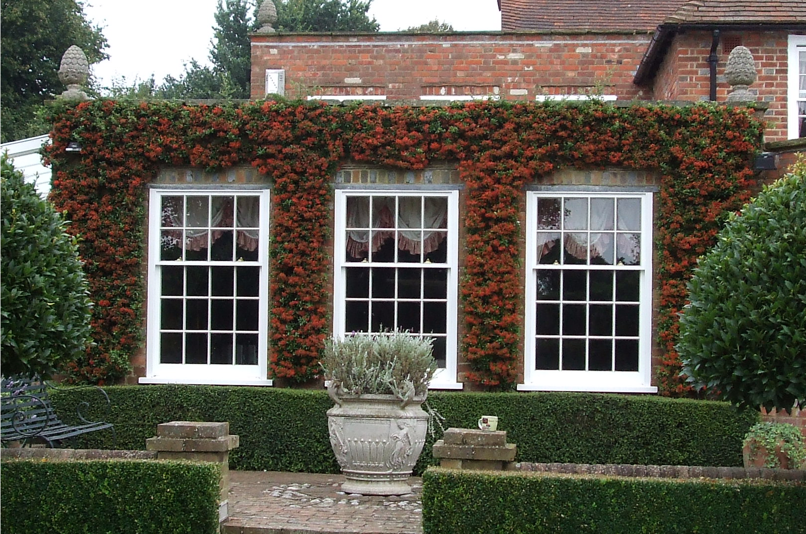 a room with a table and chairs