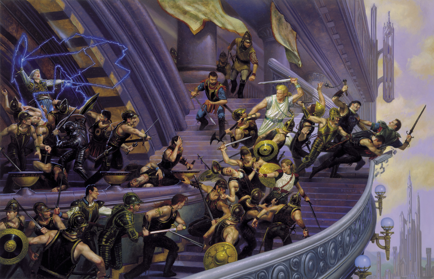 Queen of Demons
33" x 21" Oil on Panel 1997 
cover art for the Tor Books novel by David Drake
private collection 