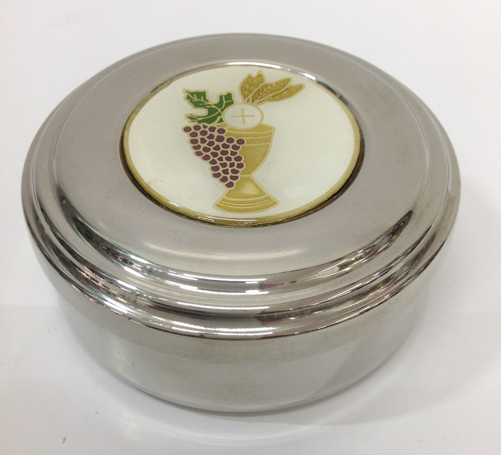 HOSTIARIO DE LATÓN CON BAÑO DE NÍQUEL