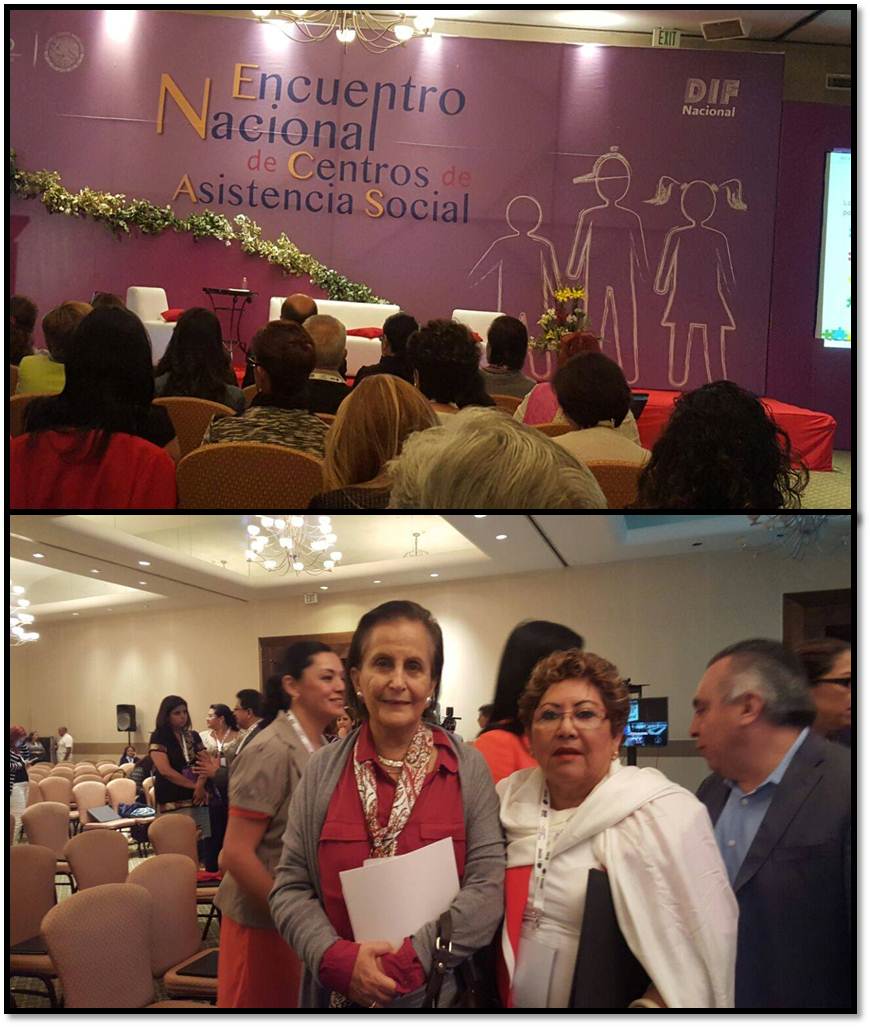 La Sra. Elsa Simón presente en el “Encuentro Nacional de Centros de Asistencia Social” los días 25 y 26 de abril de 2016, fue invitada por la Maestra Nelly Montealegre Díaz, Procuradora Federal de Protección de Niñas, Niños y Adolescentes en la Ciudad de México.