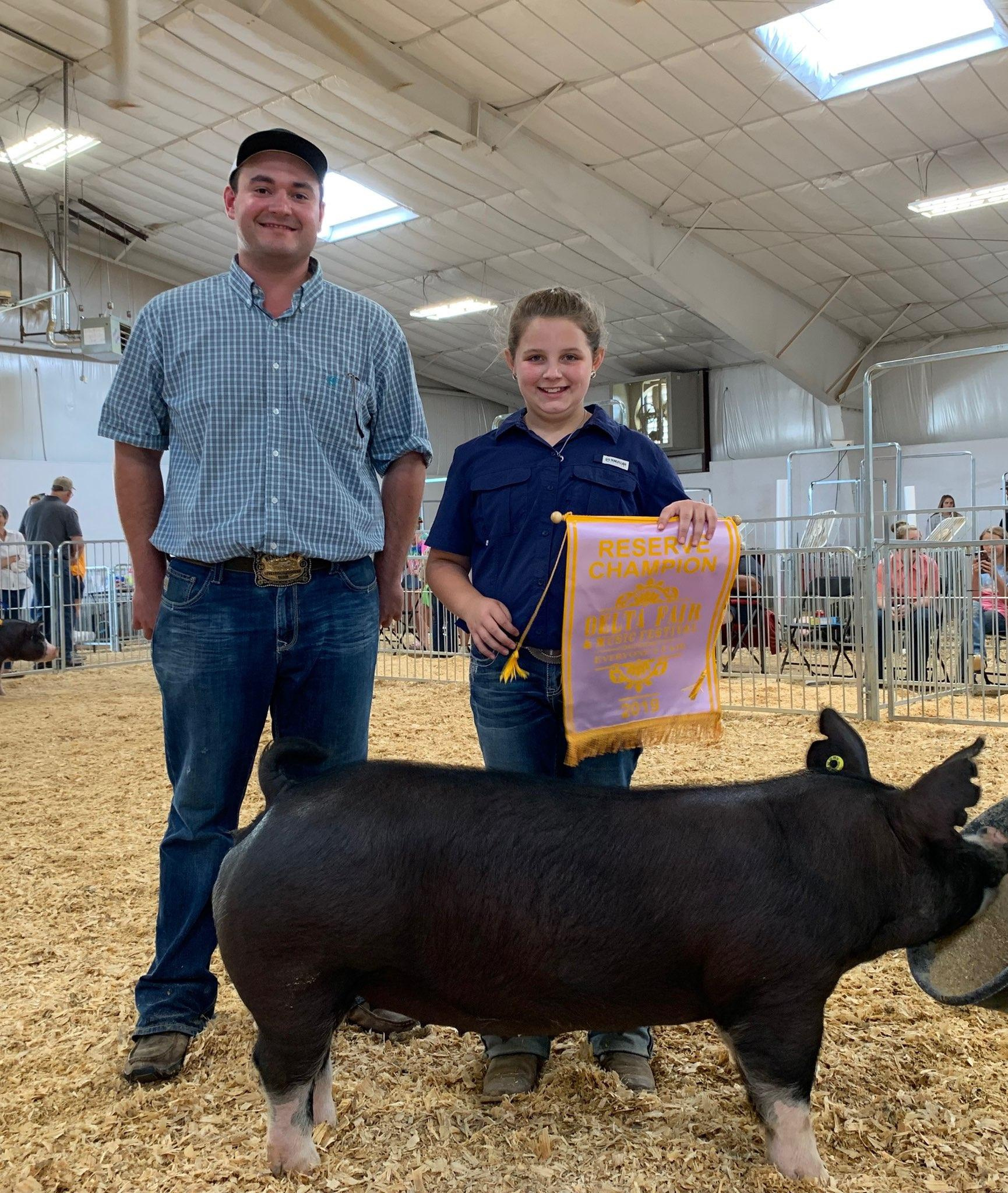 Ann Thomas Lowery
2019 Delta Fair & Music Festival
Reserve Champion Berkshire Gilt
(Day 2)