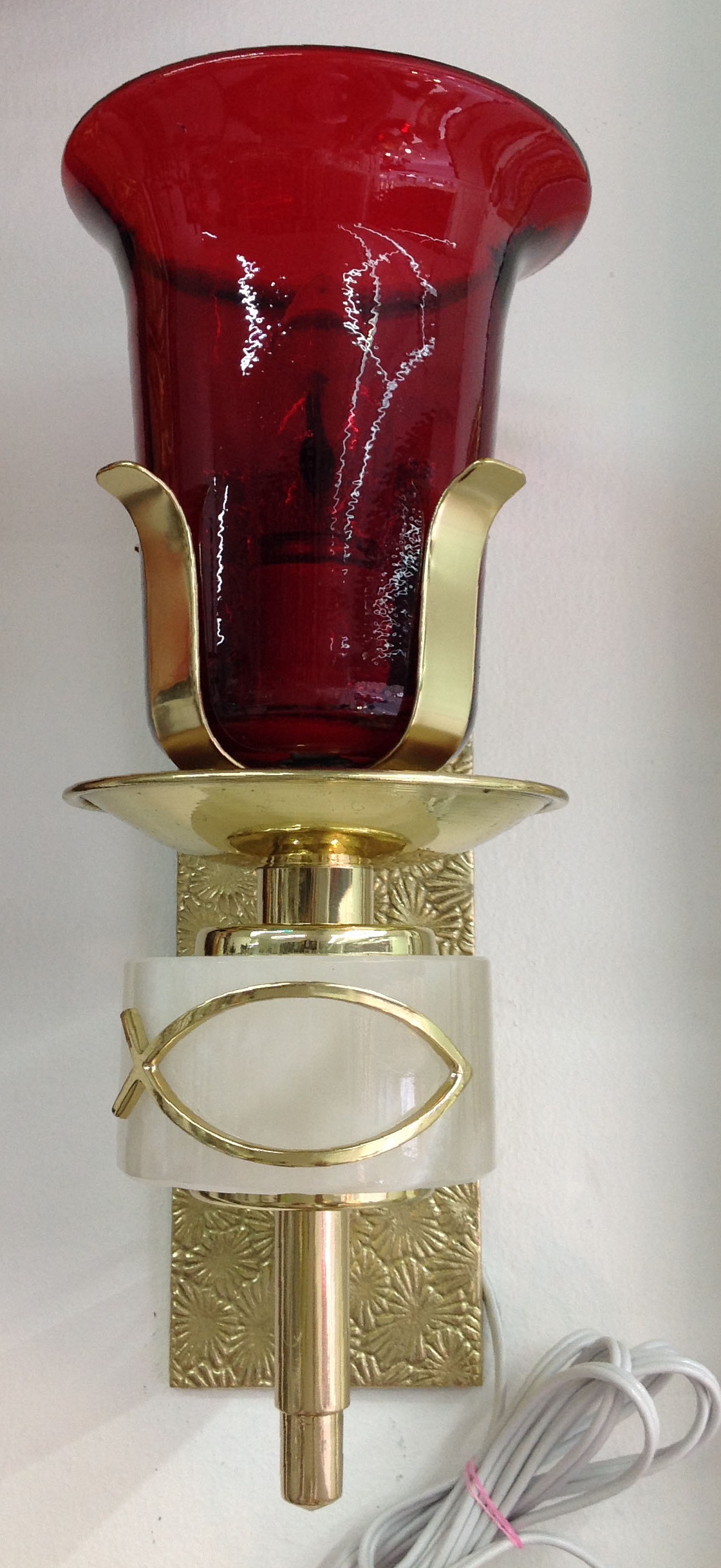 LAMPARA CON BASE DE ONIX CON BASO DE MEDIA SEMANA ELÉCTRICA